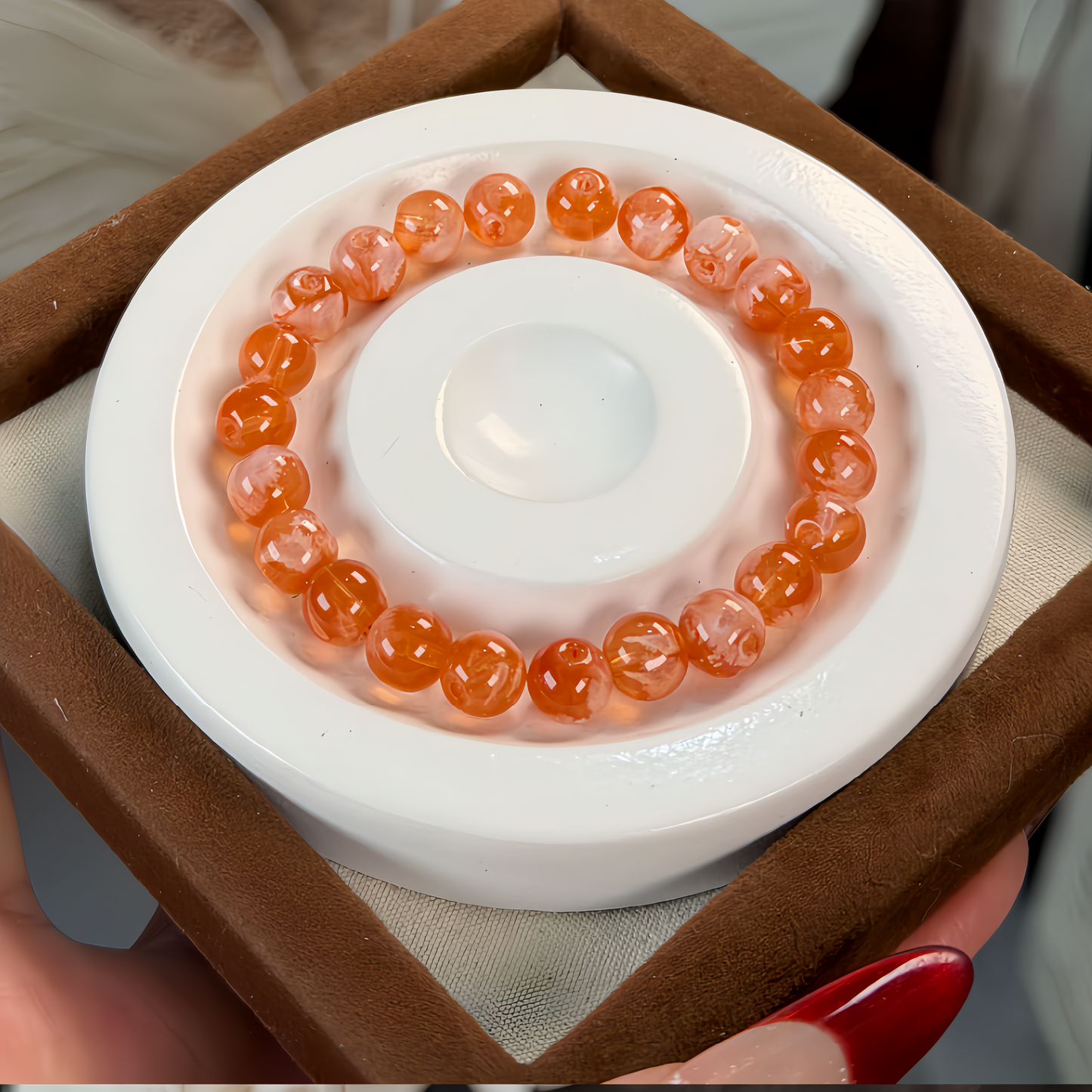 0 0今日新作 曇りラウンドガラスビーズ (0114)