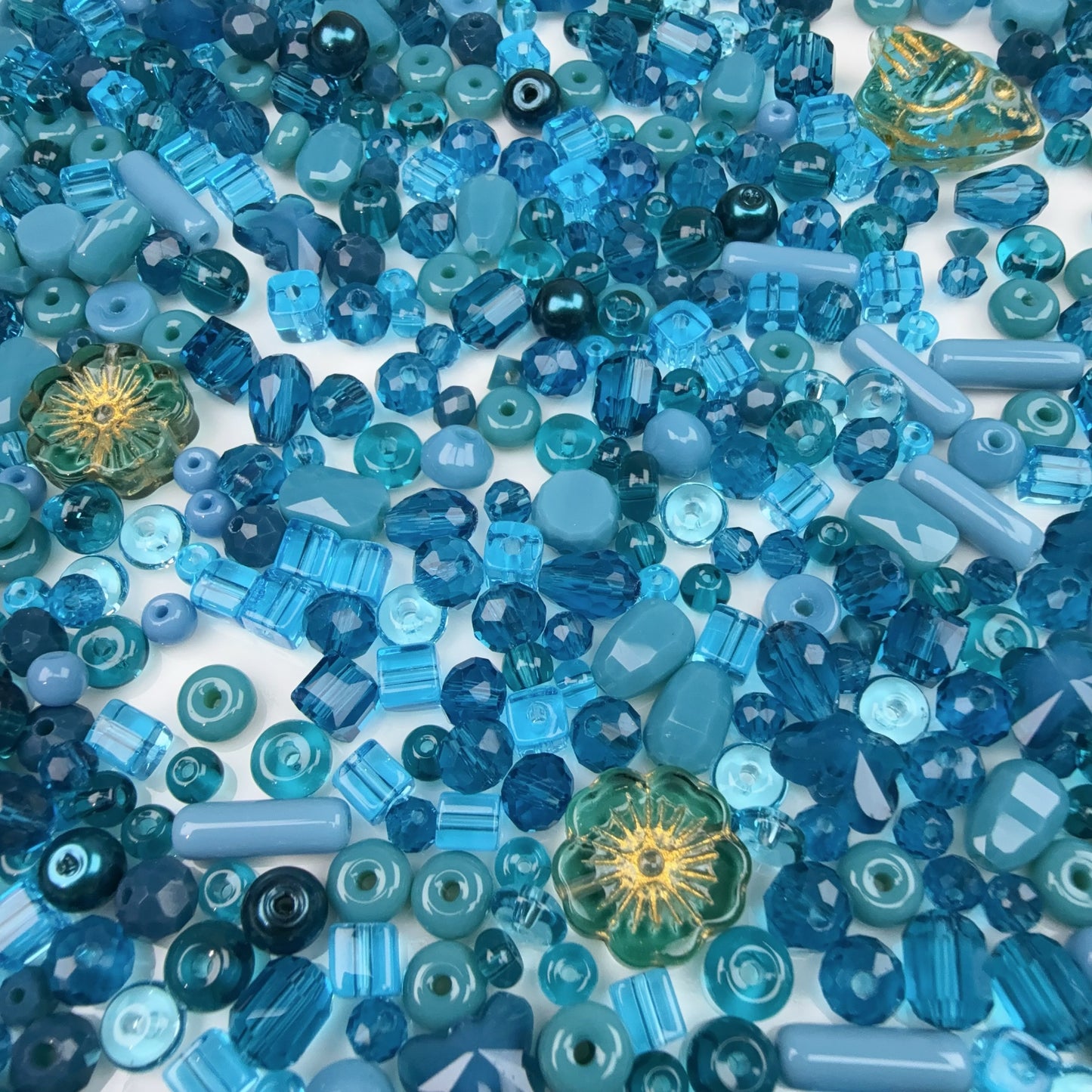 0 0今日新作  孔雀青 シードビーズ混ぜ(1007)