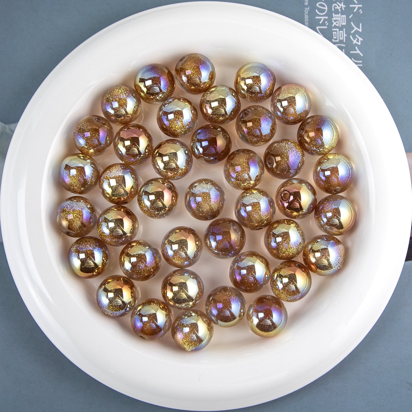 0 00库存处分 深海秘境 冷月樹脂ビーズ  16mm  20個 DY（0711）