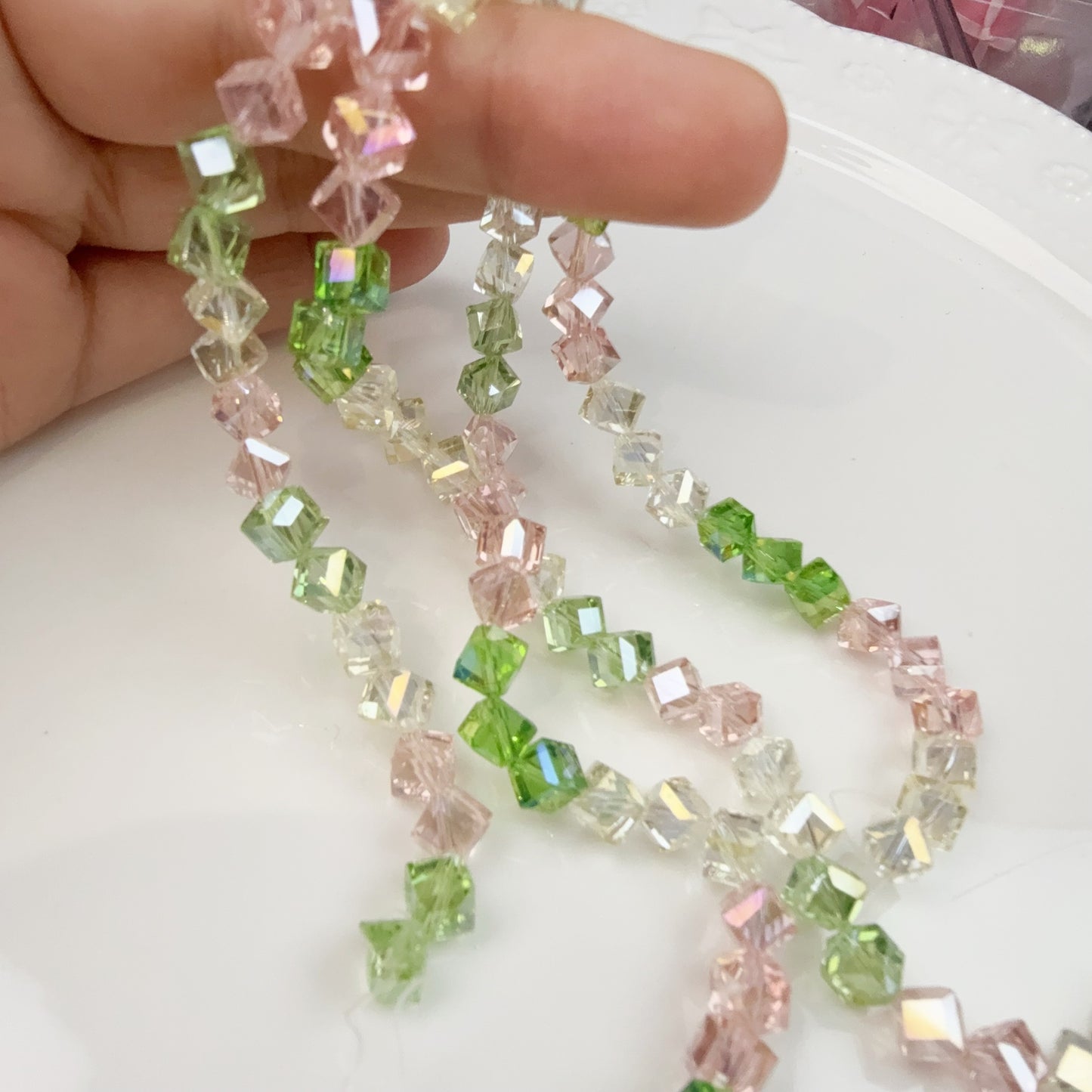 0 0今日新作 斜めキューブ-カラー6ミリシリーズ(0117)