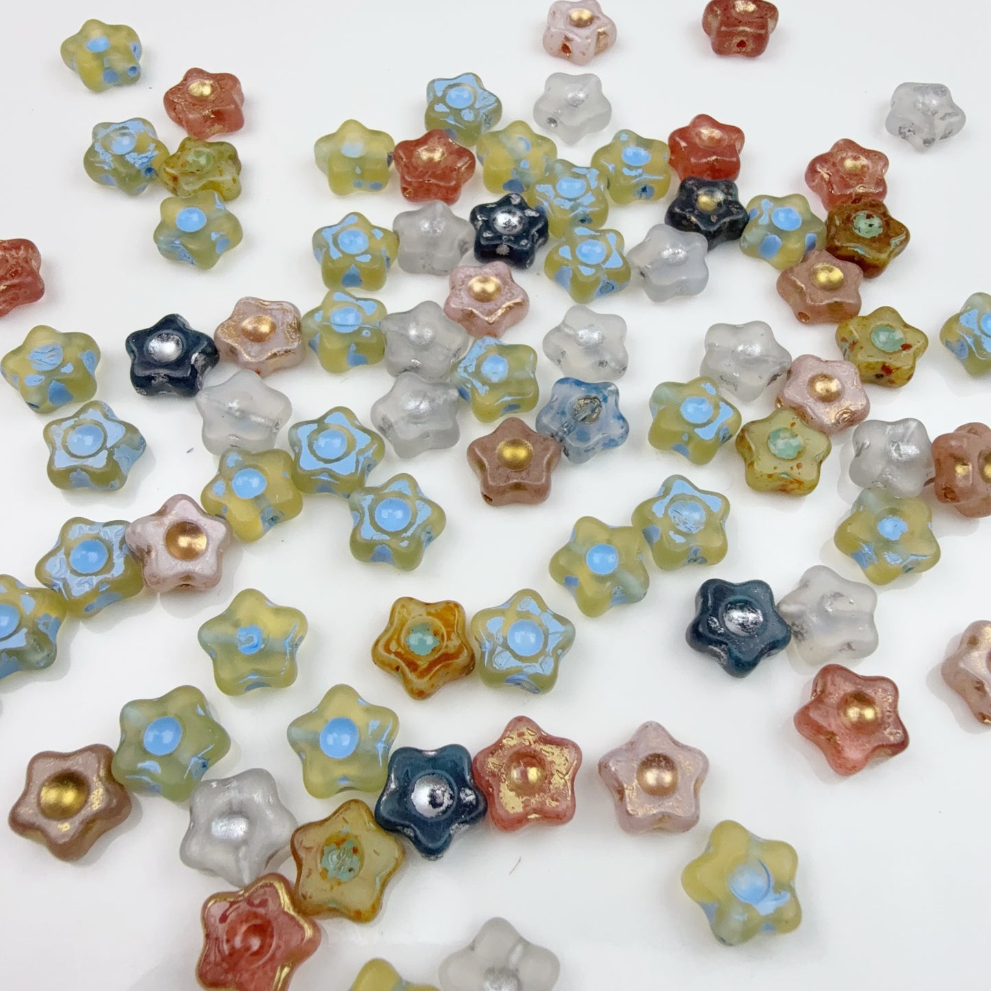 0 0今日新作 チェコビーズ-花(0224)