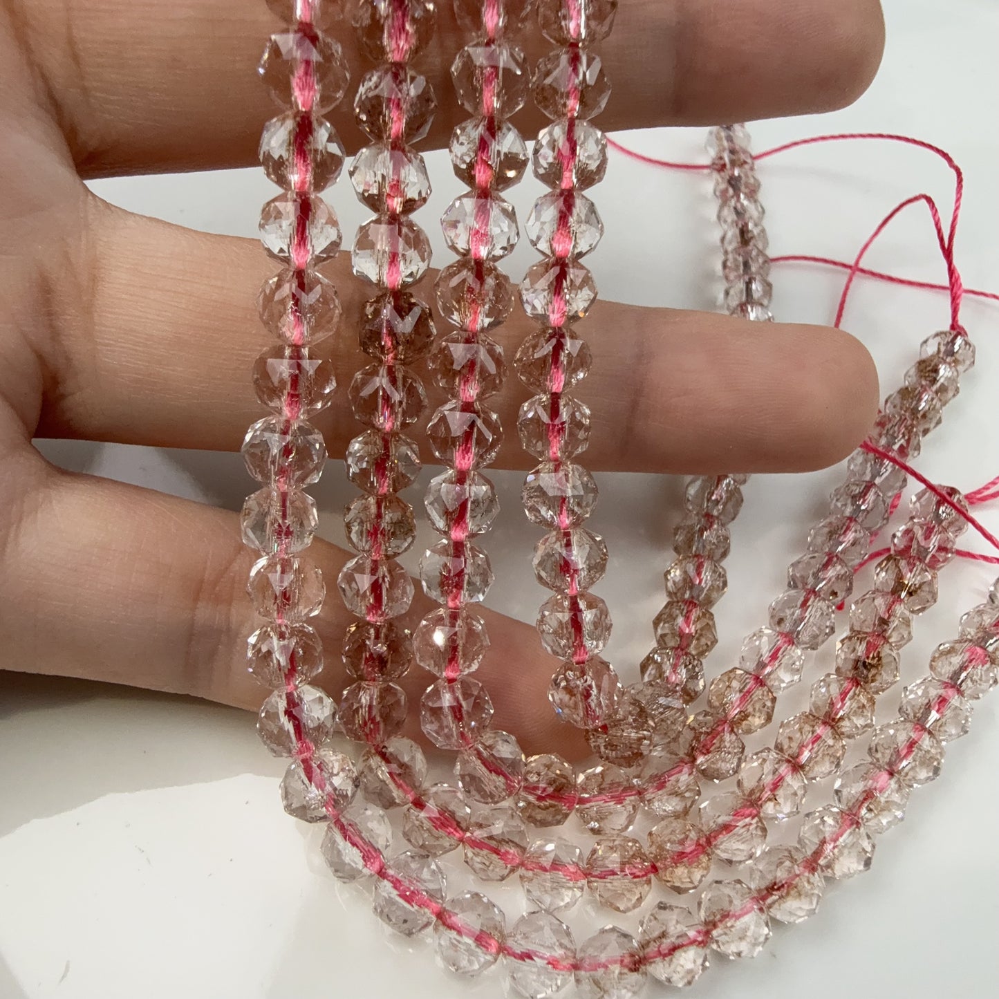 0 0今日新作 花ボールカット6ミリ-超クリア単色(0909)