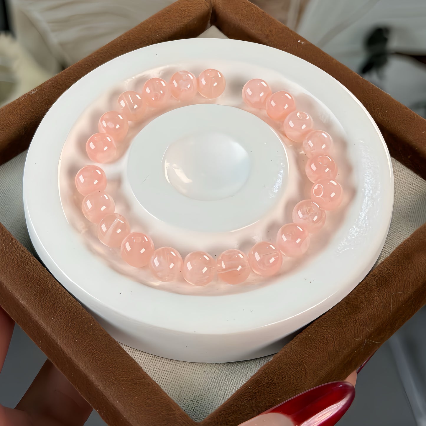 0 0今日新作 曇りラウンドガラスビーズ (0114)