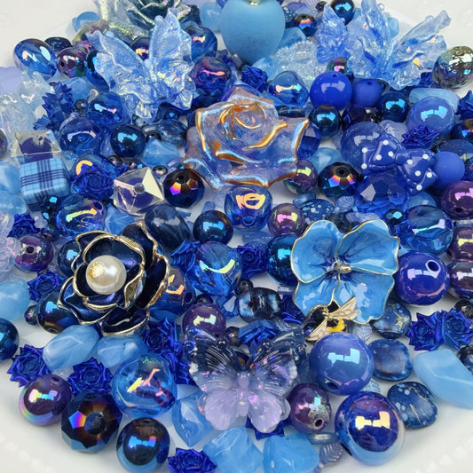 0 0今日新作 藍の涙 アクリル混ぜ(1129)