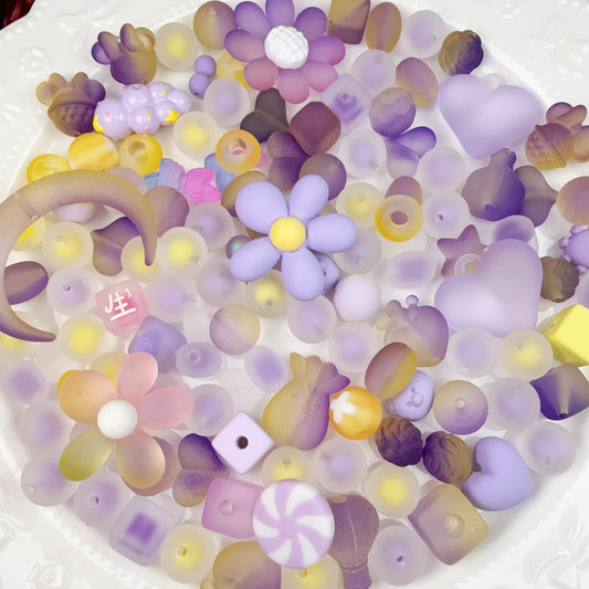 0 0今日新作 紫向日葵  アクリル混ぜ(0114)