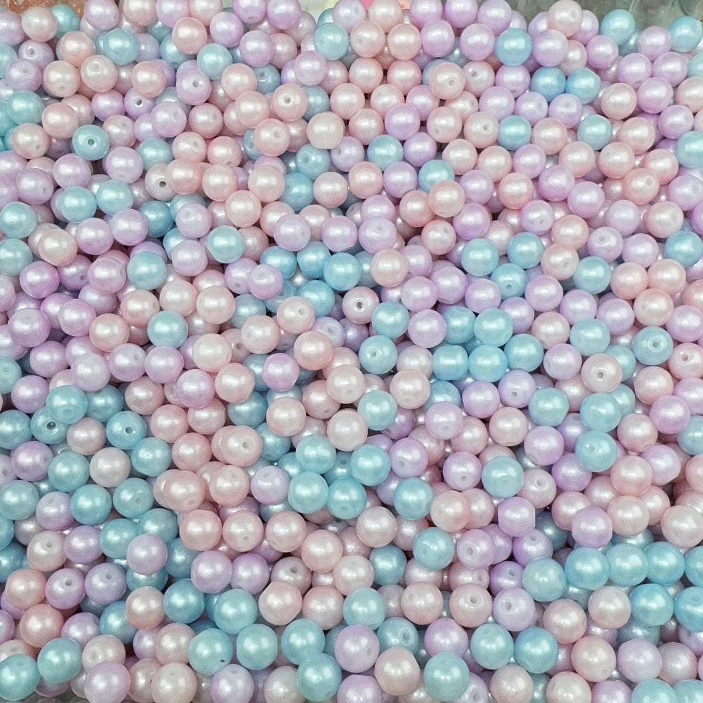 A100 Color Pearl - 10mm (Pink Purple Light Blue Mix)