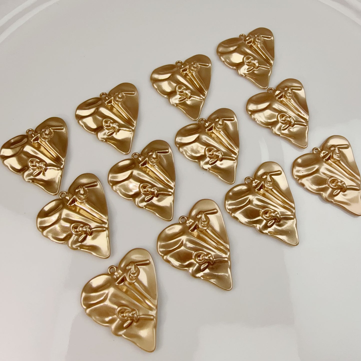 0 0今日新作 合金ーハートプレート(0307)