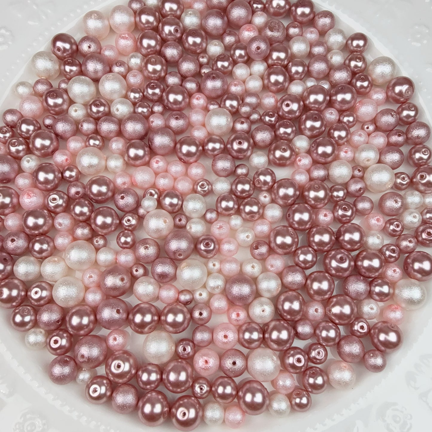 0 0今日新作 ガラスパール混ぜ-枯れたローズ(0110)