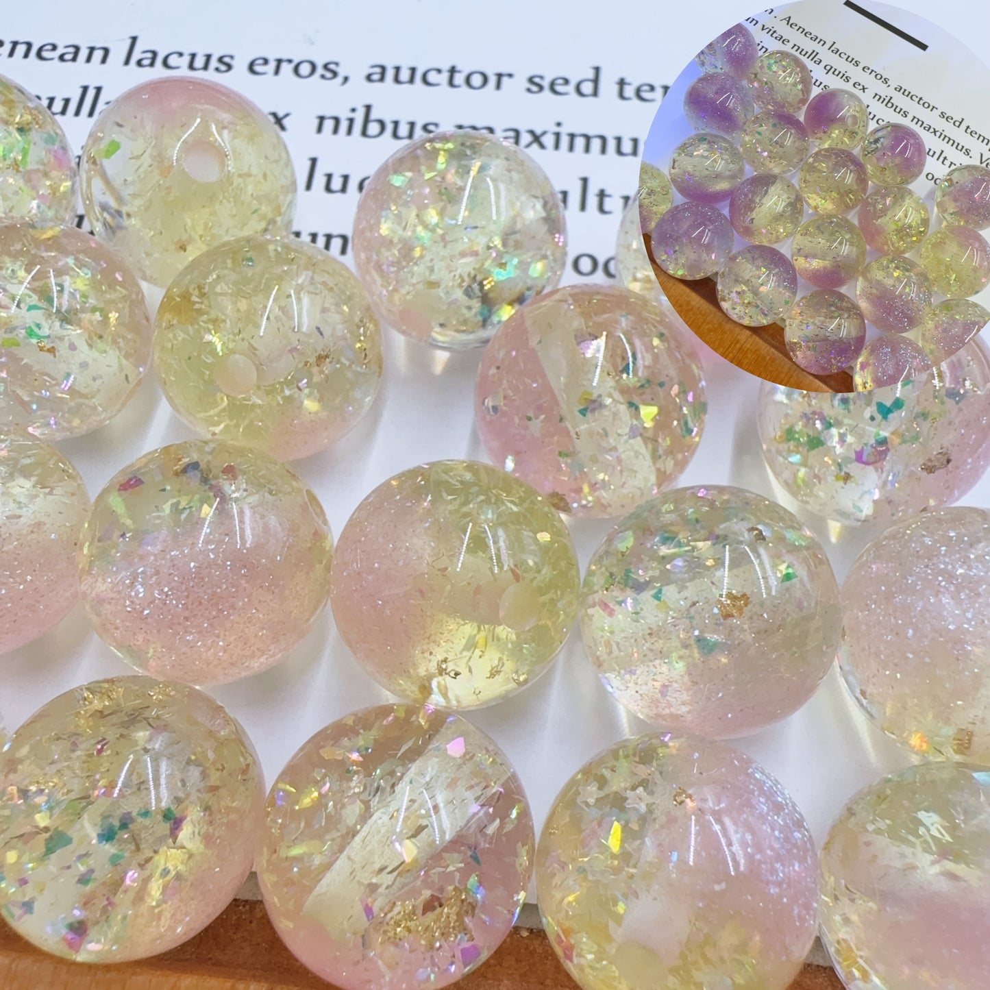 0 今日新色 カラフルオパール树脂ビーズ（1026）