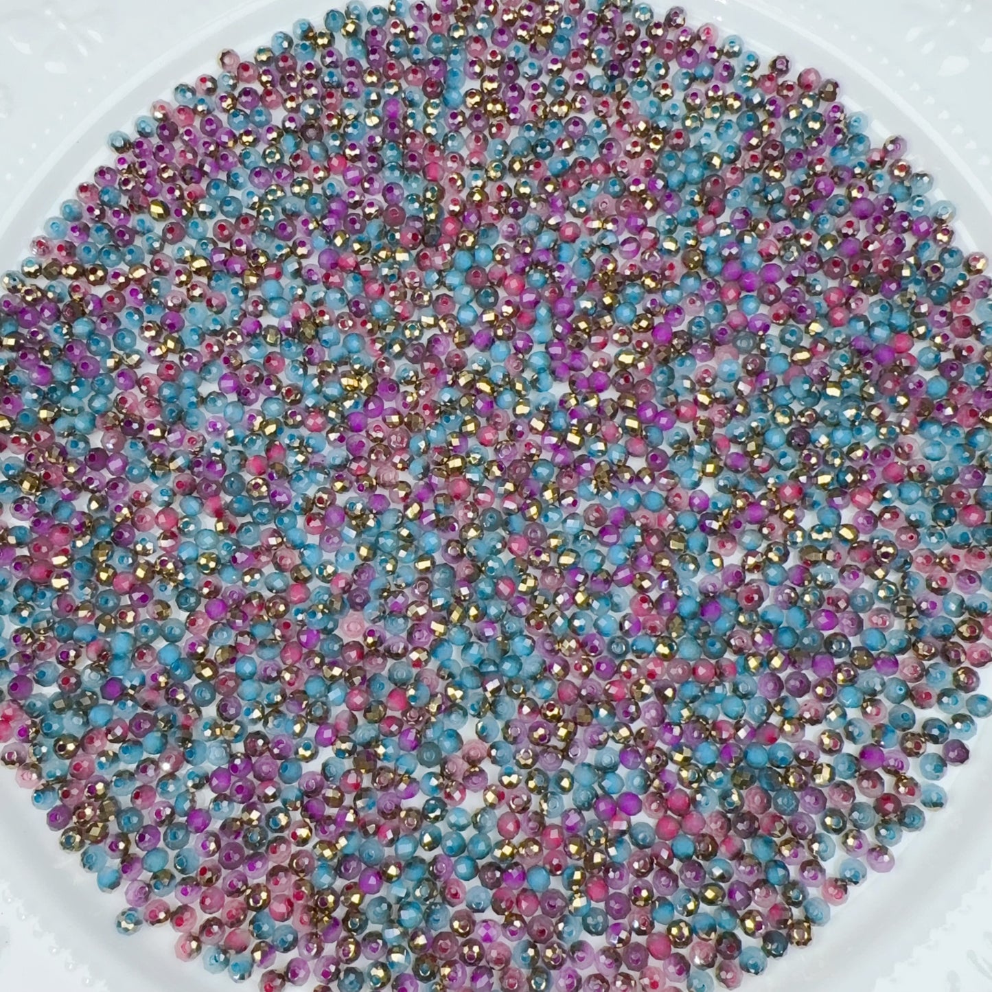 5-S Half gold half beads Bodan cut small beads (0117)