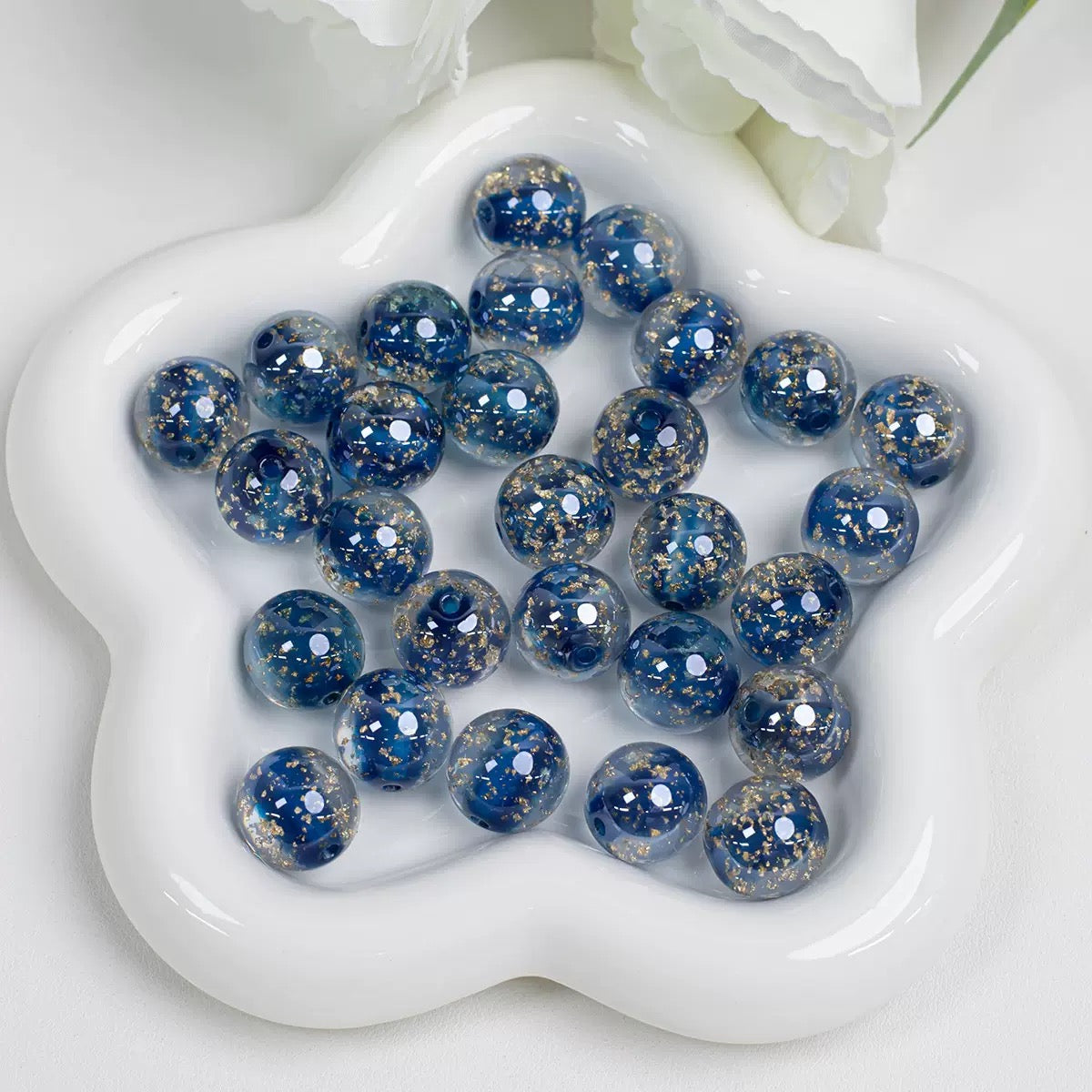 0 0今日新作 金箔 染芯ビーズ（1130）