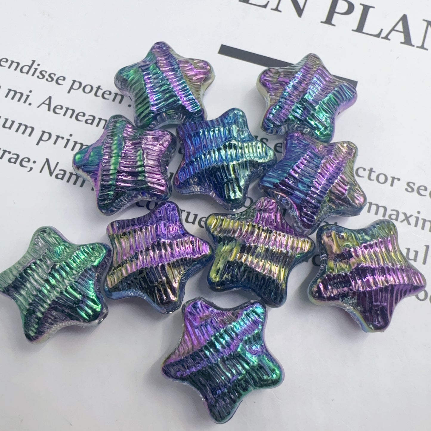 0 0今日新作 波型五芒星ビーズ（0102）