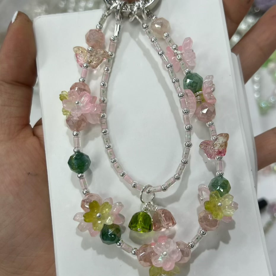 0 0今日新作 水墨画チューブ 3.8mmガラスビーズ(0709)