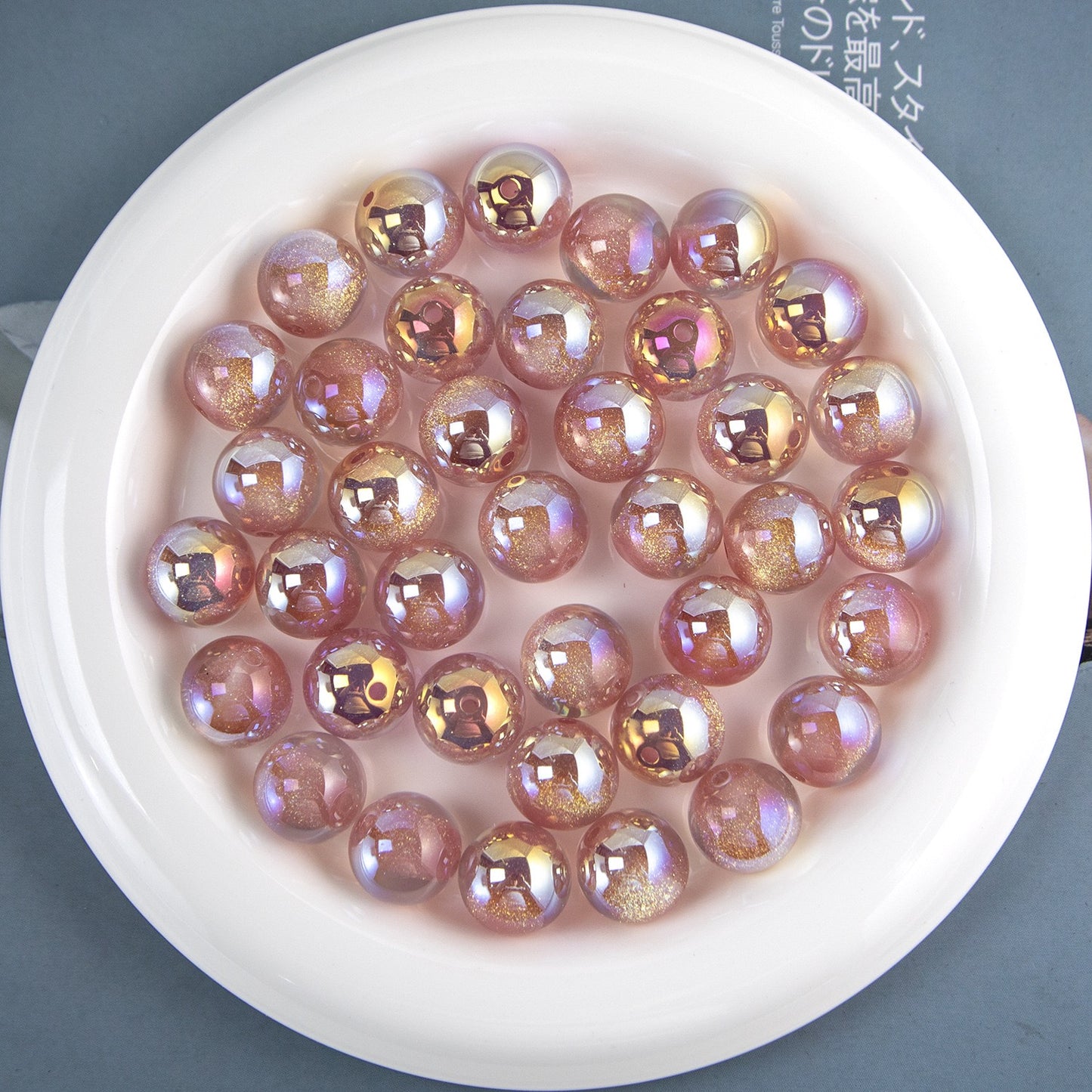 0 00库存处分 深海秘境 冷月樹脂ビーズ  16mm  20個 DY（0711）