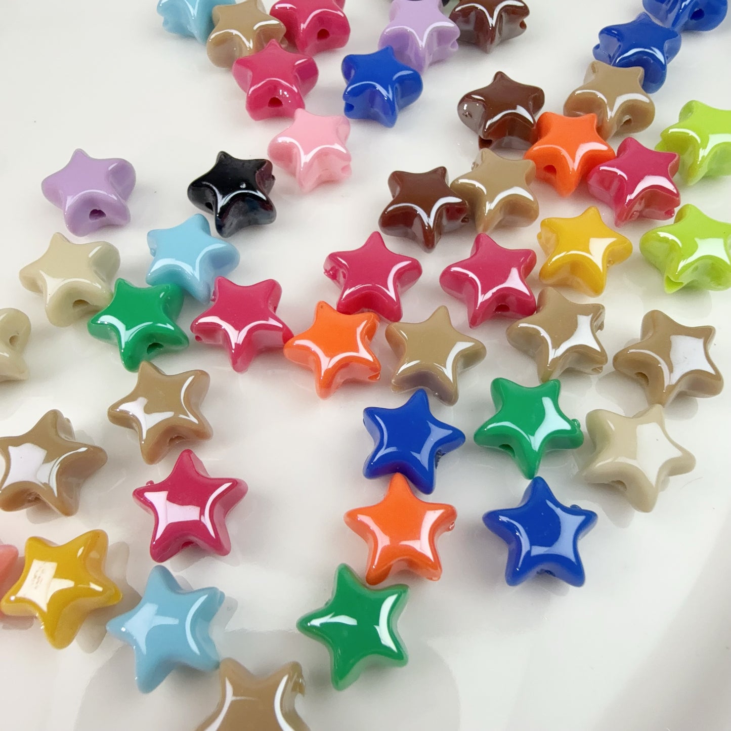 0 0今日新作 ツヤツヤハート＆星＆算盤 夜光効果 アクリル（0104）