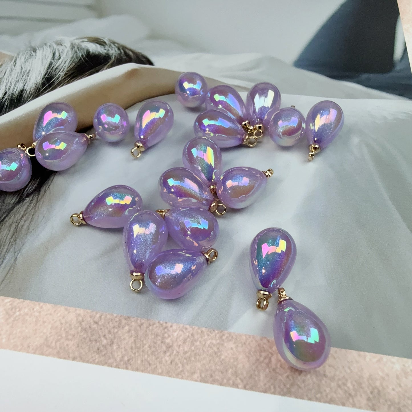 0 今日新作 人魚カンツキー雫10*15ミリぐらい（0513）