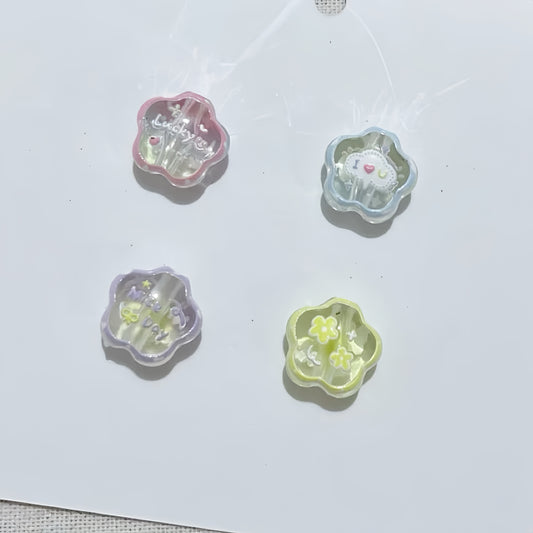 0 0今日新作 枠ありクリア花(0311)