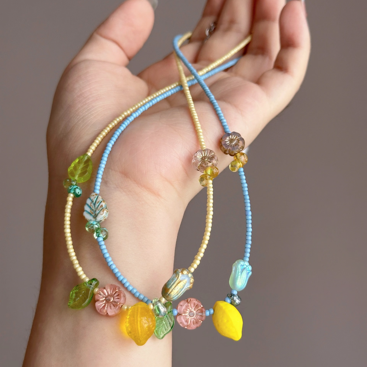 0 0今日新作 チェコビーズ-🍋(0223)