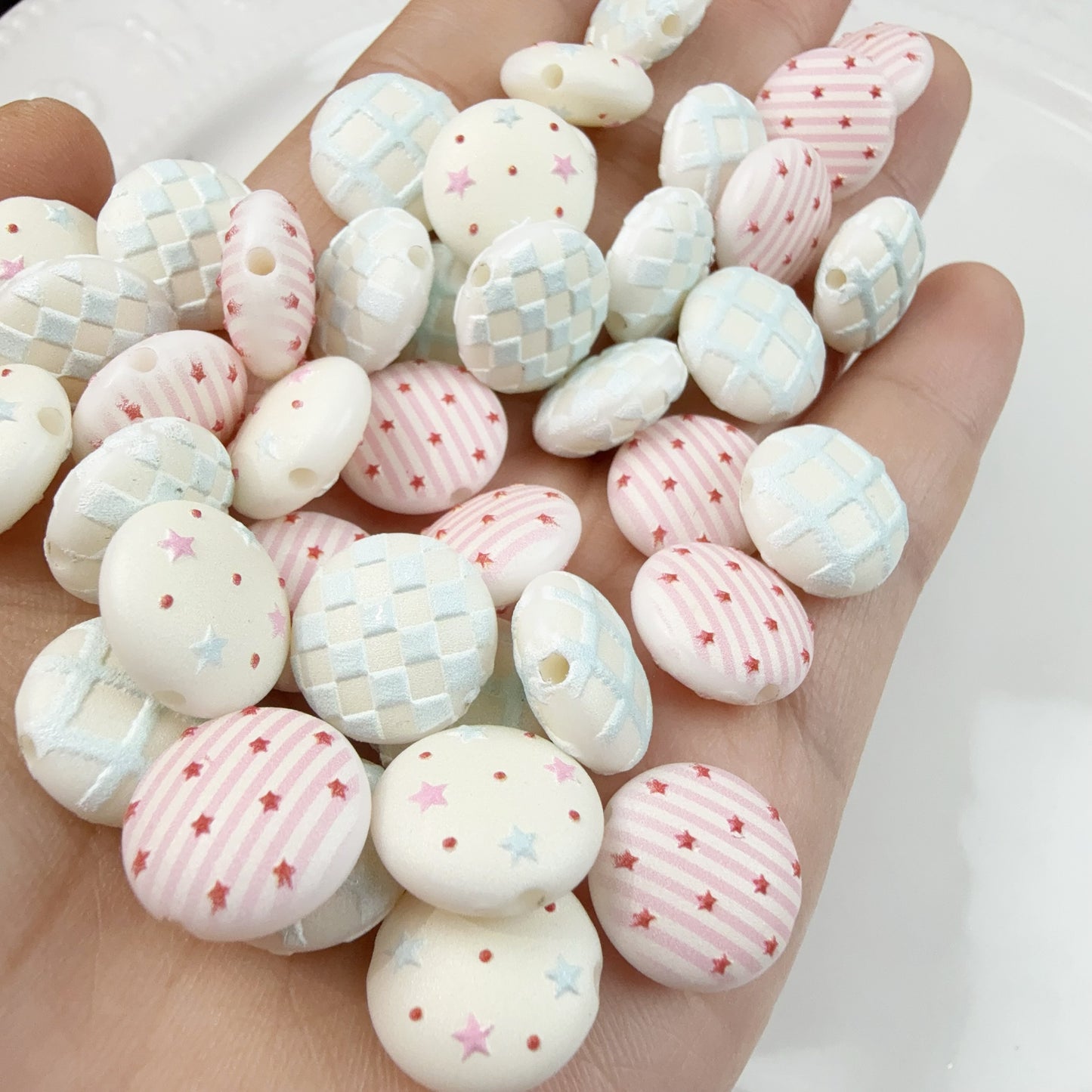 0 0今日新作  月餅ビーズ（1214）