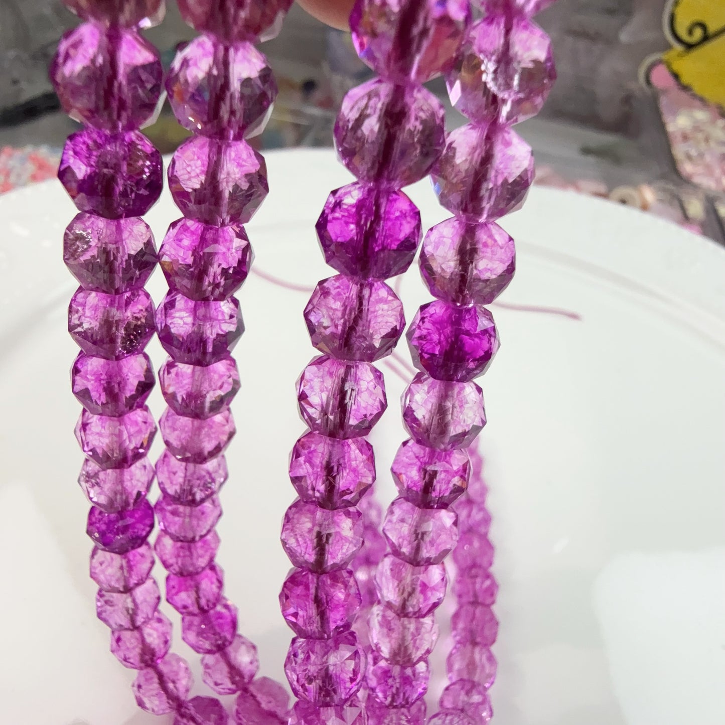 0 0今日新作 花ボールカット-超クリア単色8ミリ(0906)