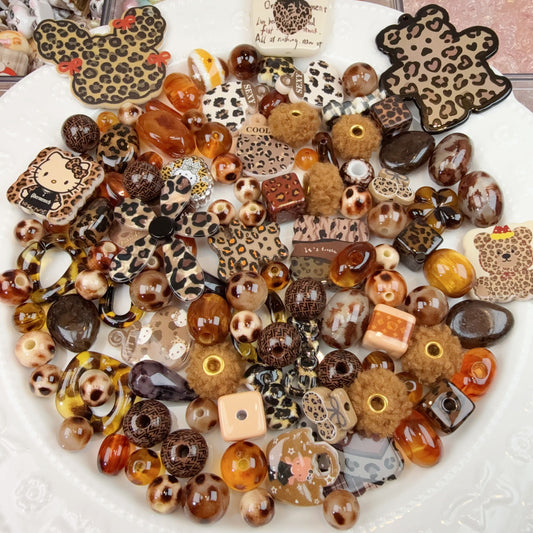 0 0今日新作 豹柄世界 アクリル混ぜ(1117)