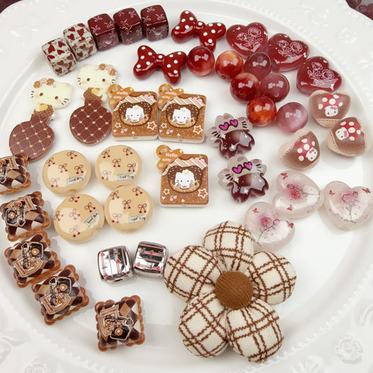 0 0今日新作 紅キティー アクリル混ぜ(0124)