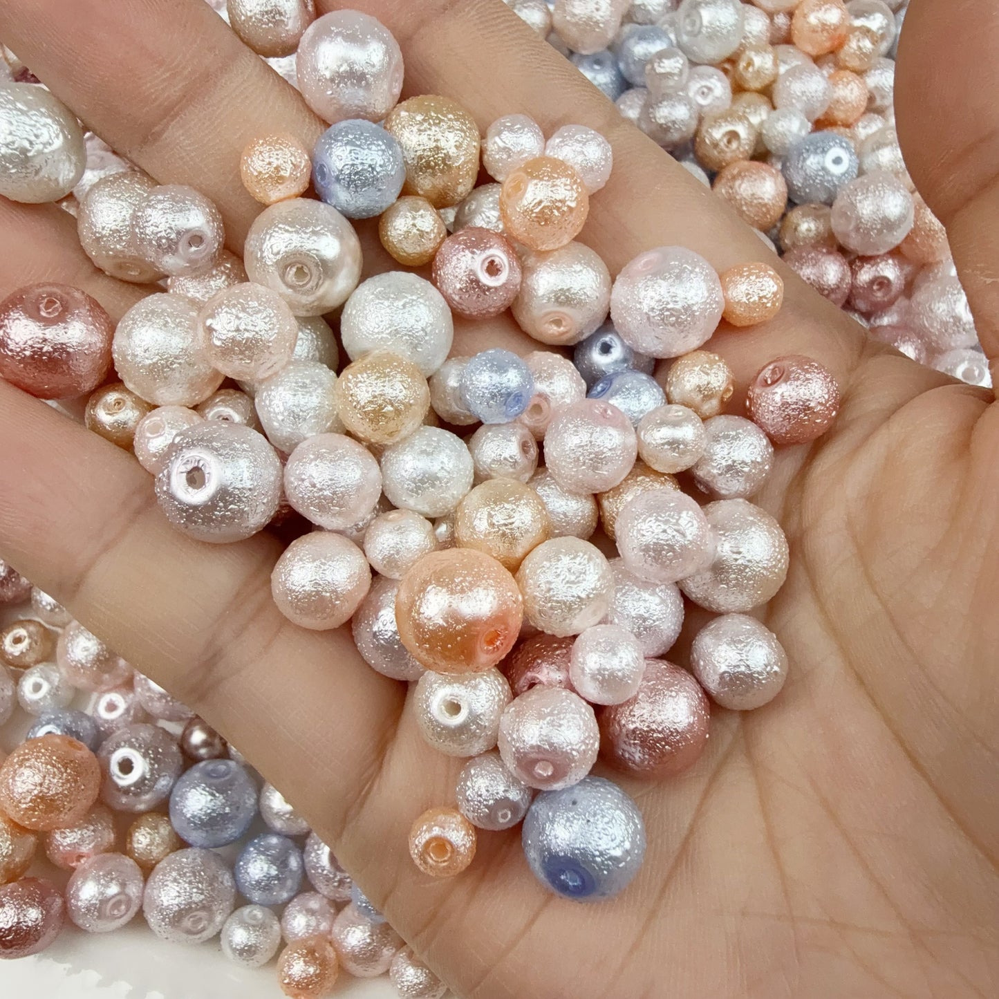 0 0今日新作 ライチ仕上げガラスパール混ぜ(0114)