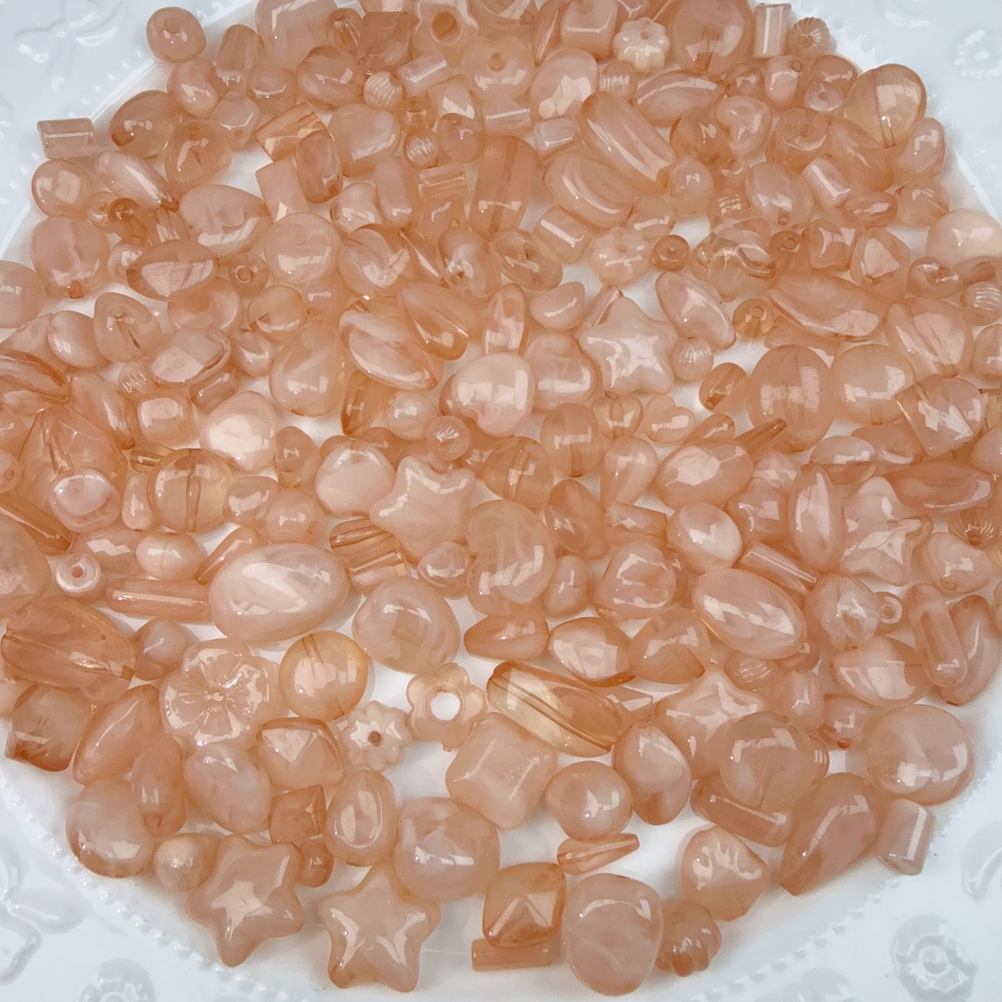 0 0今日新作 雲霧ーオレンジピンク  アクリル混ぜ(1210)