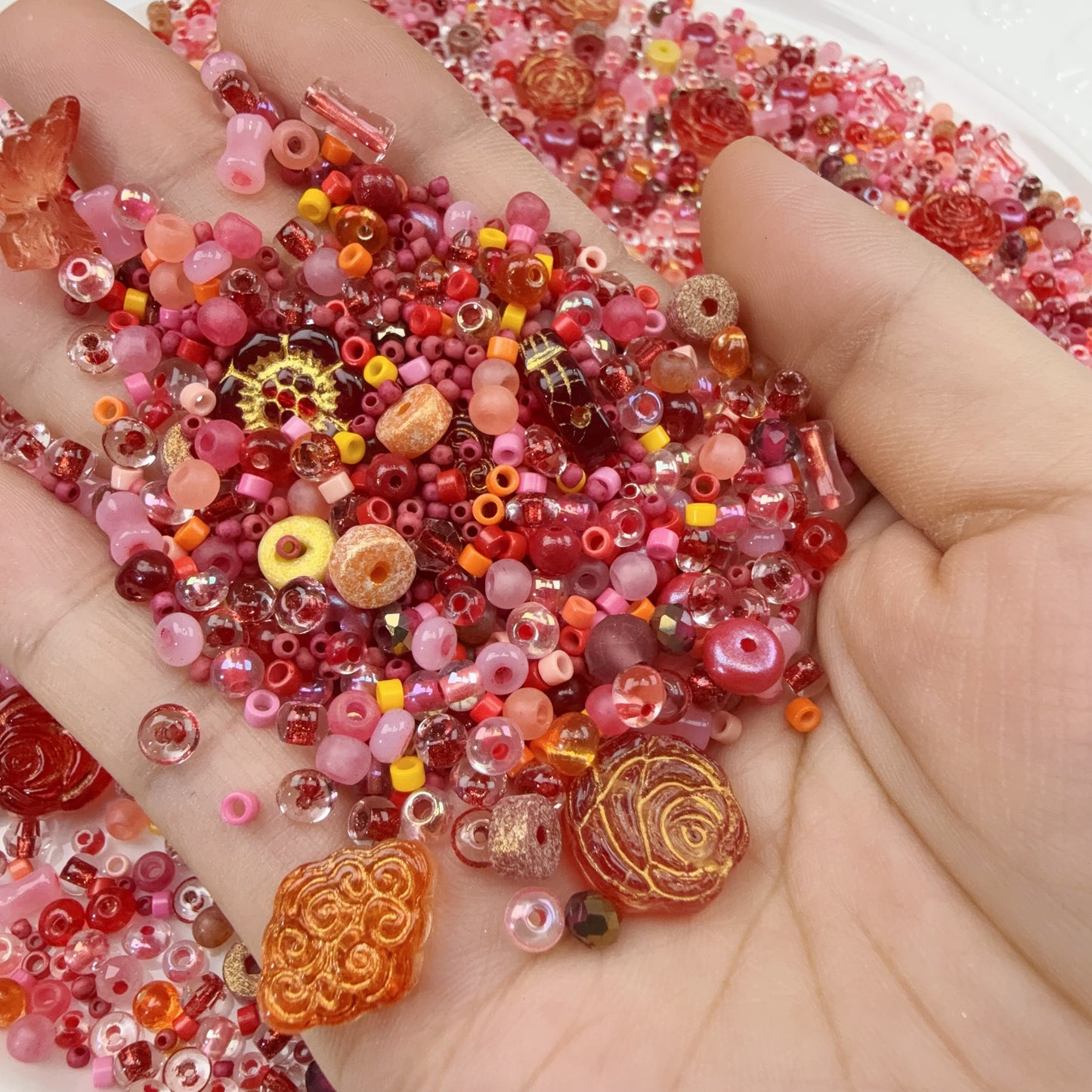 0 0今日新作  紅葉  シードビーズ混ぜ(1013)