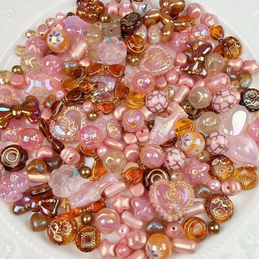 0 0今日新作 茶ピンク アクリル混ぜ(1214)