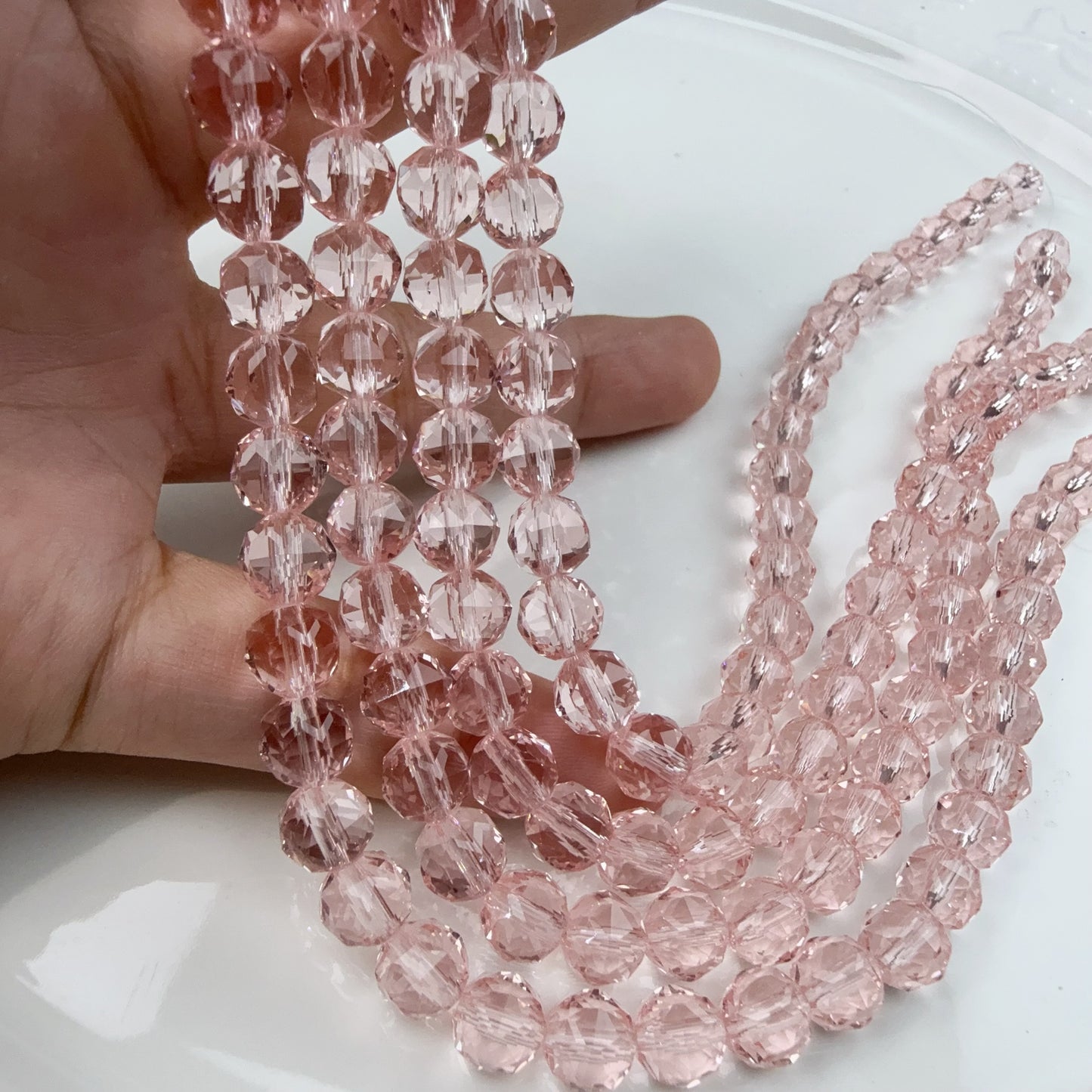 0 0今日新作 花ボールカット-超クリア単色8ミリ(0906)