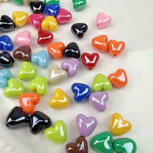 0 0今日新作 ツヤツヤハート＆星＆算盤 夜光効果 アクリル（0104）