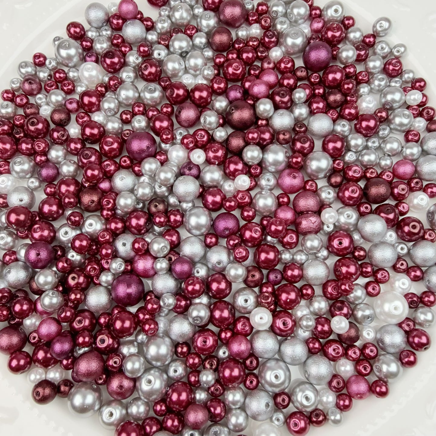 0 0今日新作 ガラスパール混ぜ-咲いたローズ(0113)