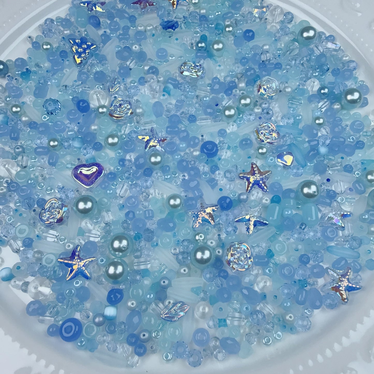 0 0今日新色 メッキハート薔薇 シードビーズ混ぜ(0715)