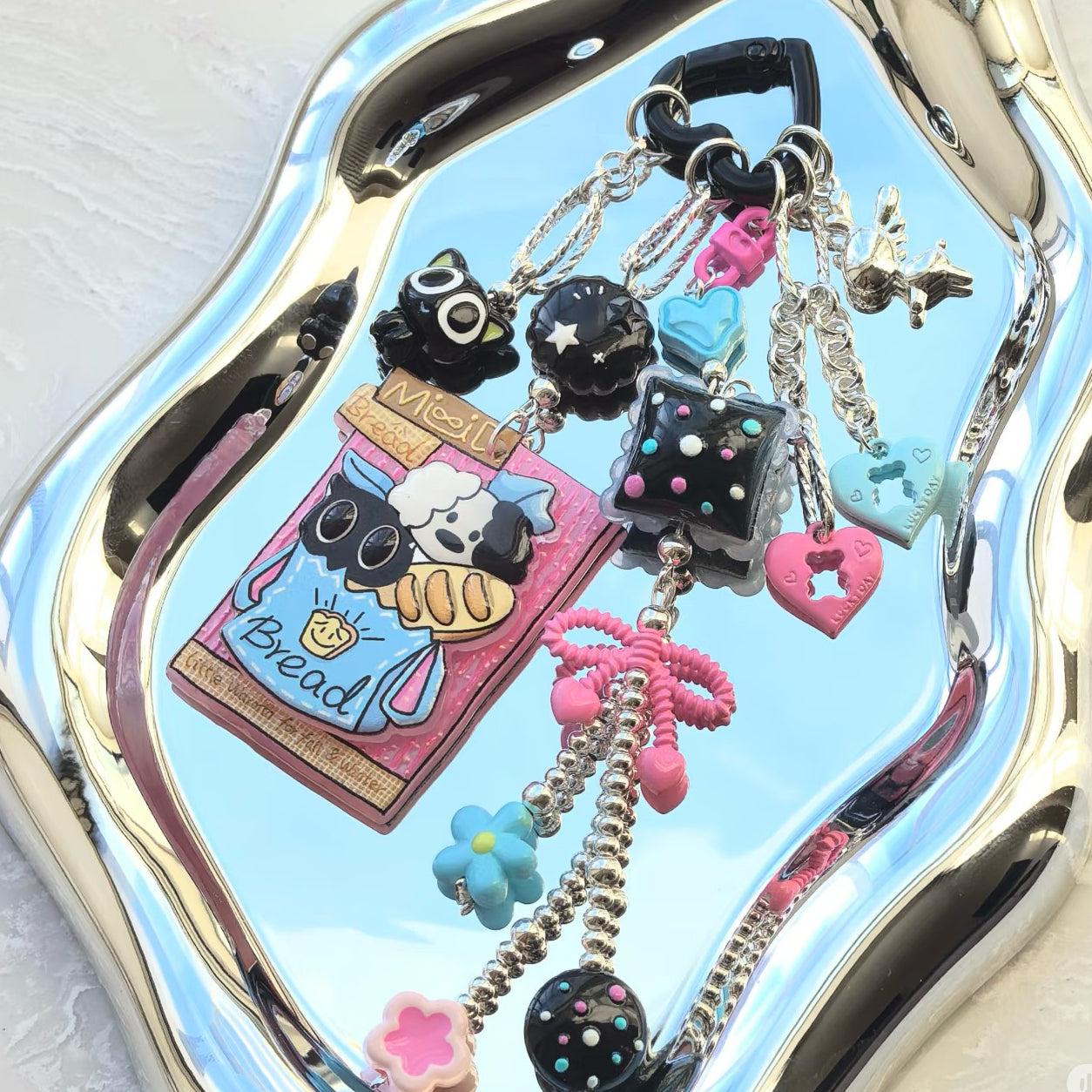 0 0今日新作 合金-熊型透かしハート(0308)