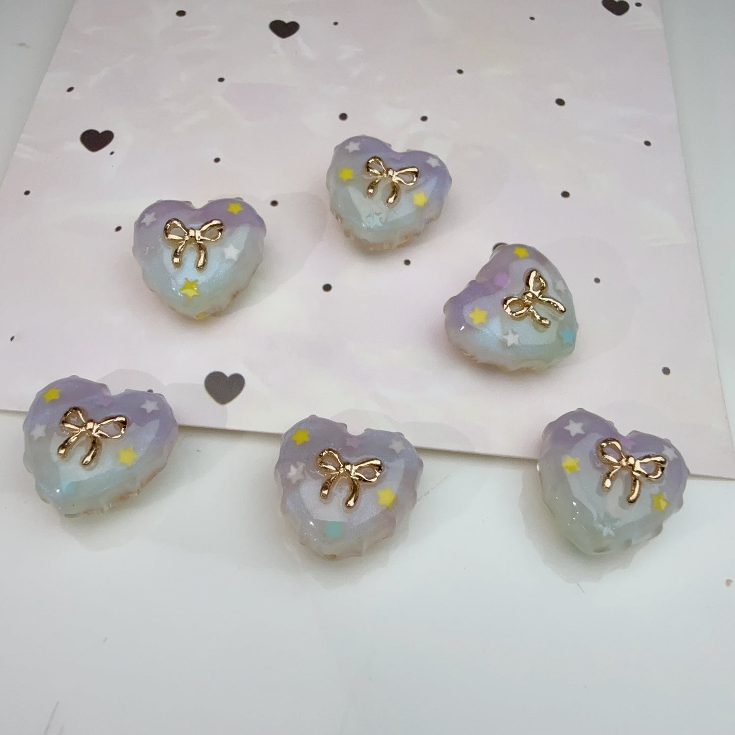 0 今日新作 樹脂リボンハート(