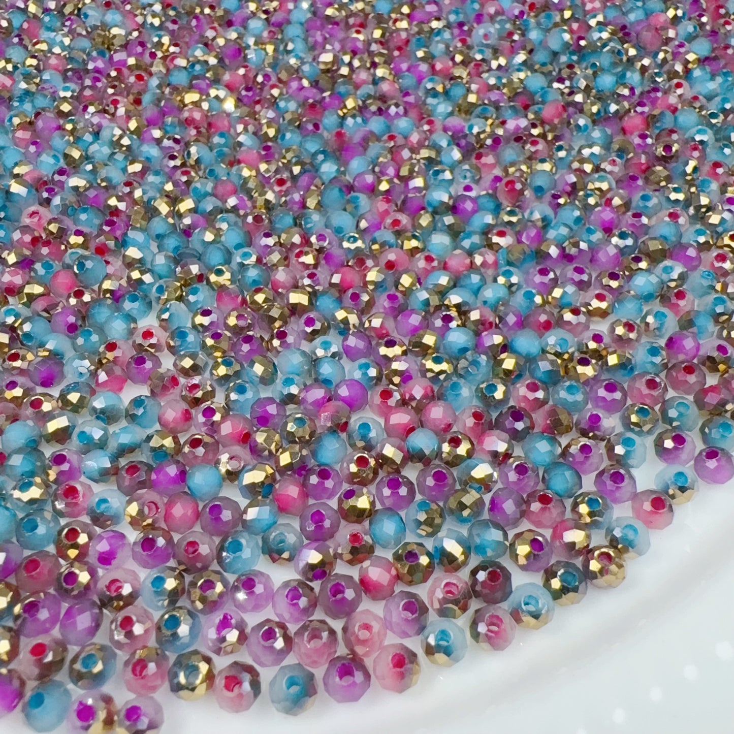 5-S Half gold half beads Bodan cut small beads (0117)