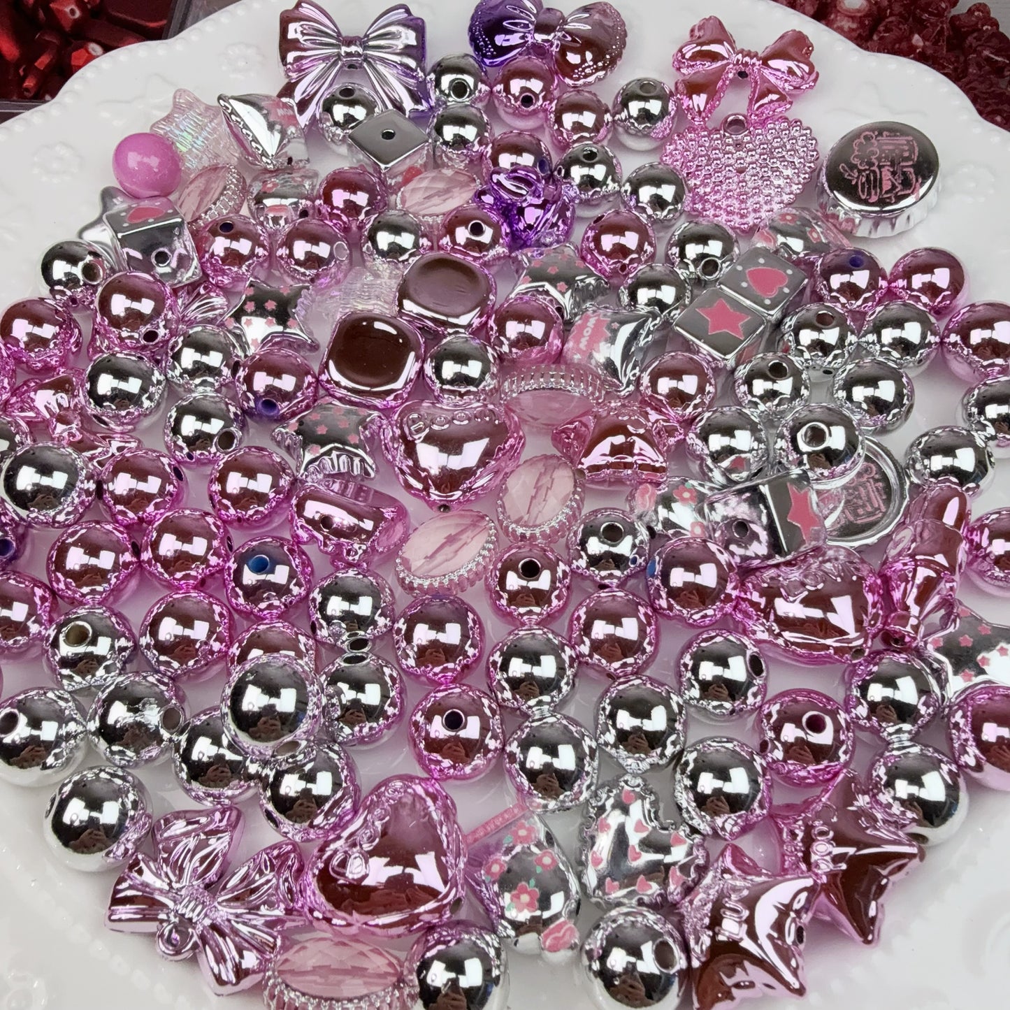 0 0今日新作 銀ラズベリー  大きな付属品容量ゼロ負担 アクリル混ぜ(0130)