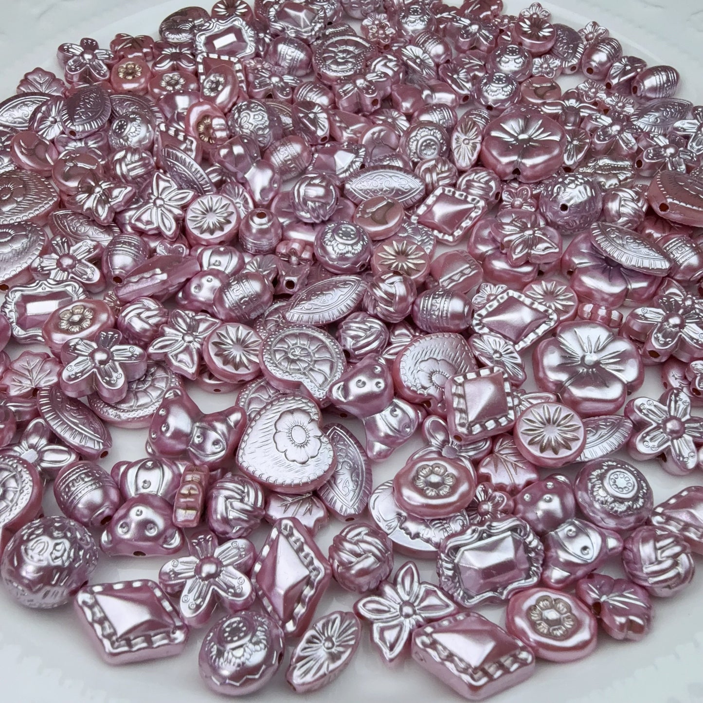 0 今日新作 アクリルバロックーパールシェード銀描きー新色(0612)