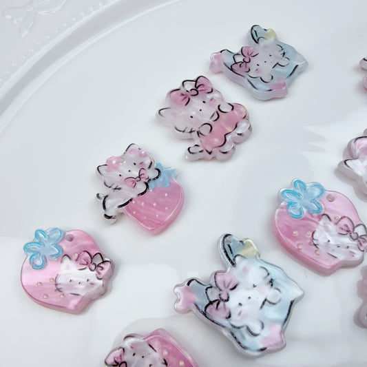 0 0今日新作  ピンク猫(0424)