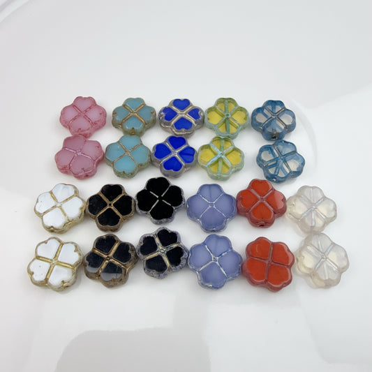 0 0今日新作 チェコビーズークローバー(0307)