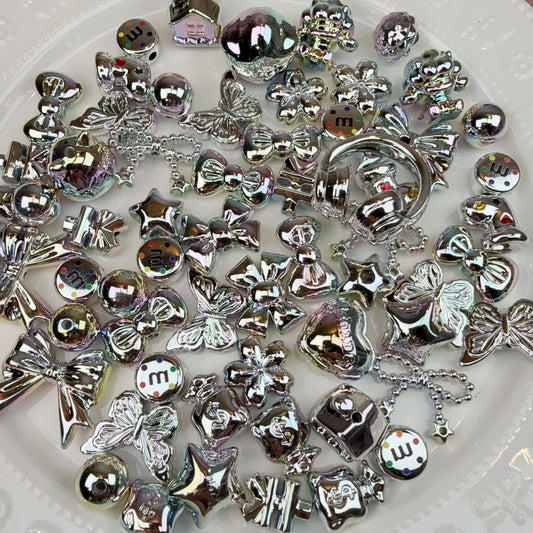 0 0今日新作 シルバー アクリル混ぜ(1109)