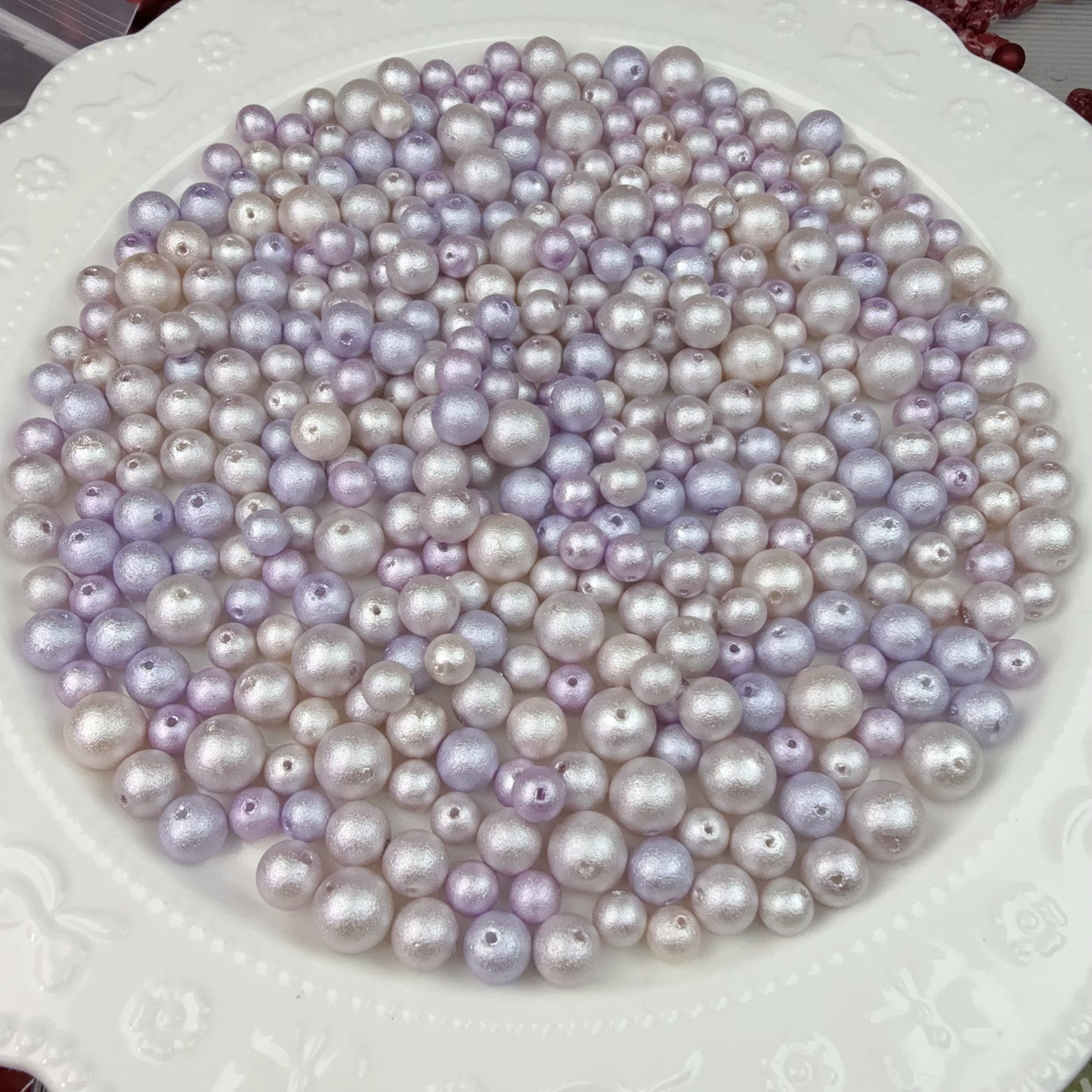 0 0今日新作 コットンガラスパール混ぜ(0305)