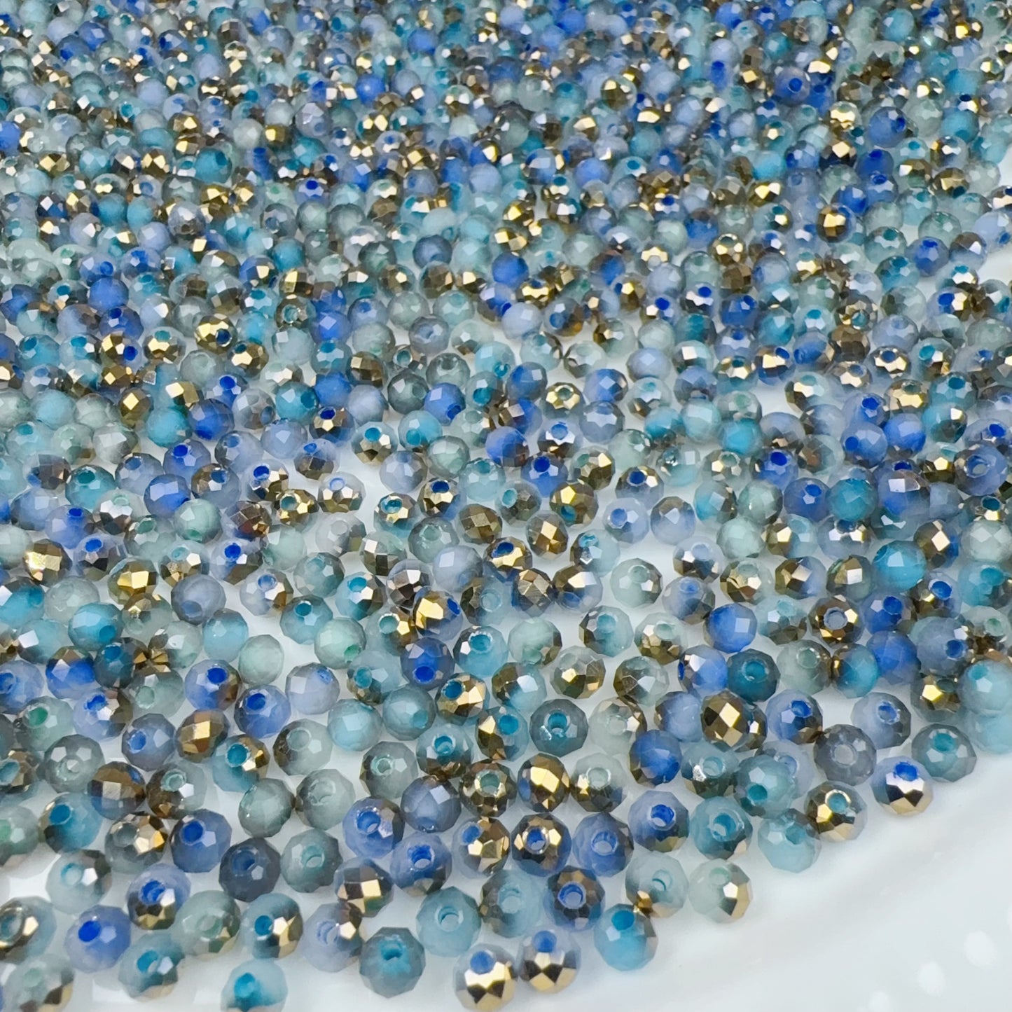 5-S Half gold half beads Bodan cut small beads (0117)