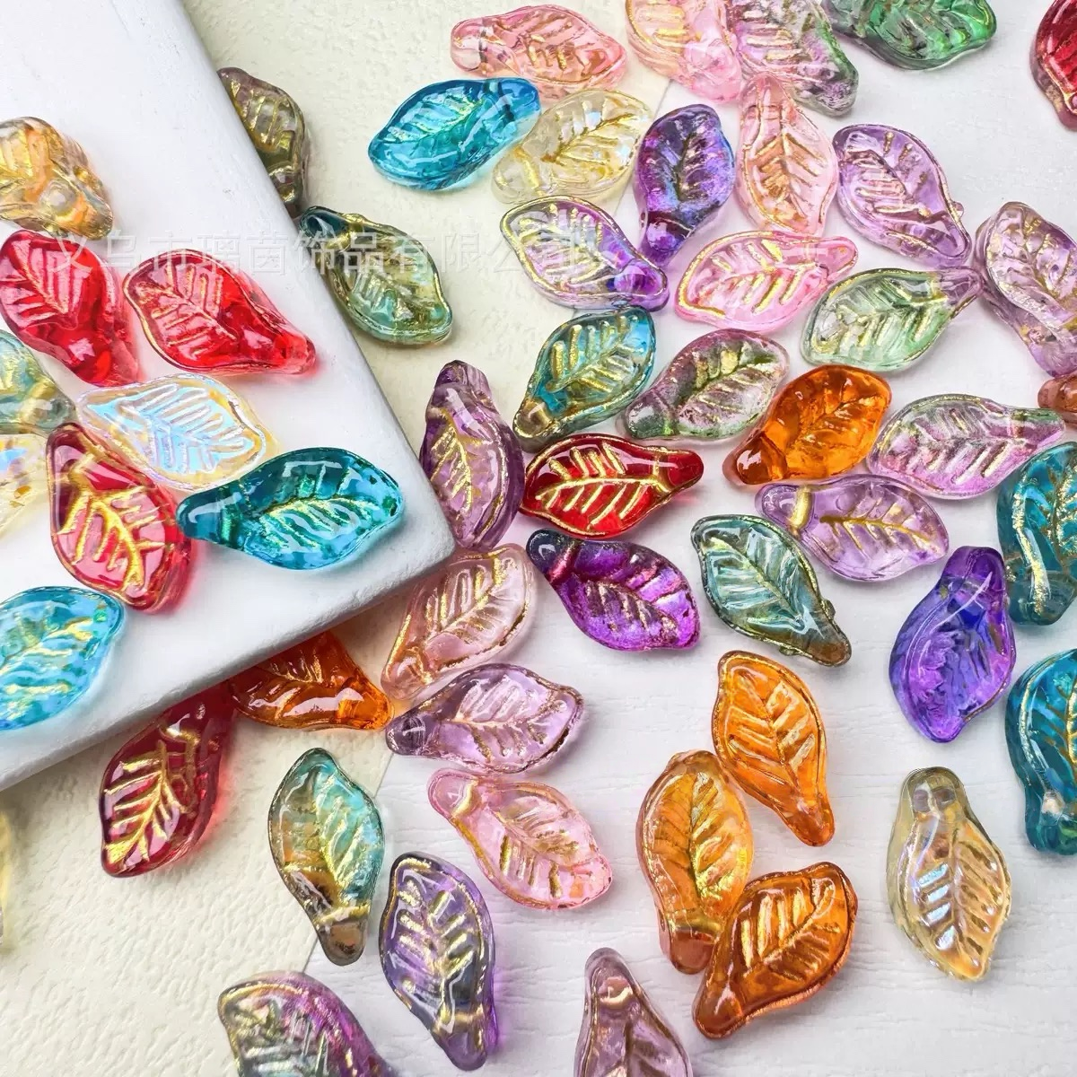 0 0今日新作  ガラス葉っぱ-ピカソ（1122）