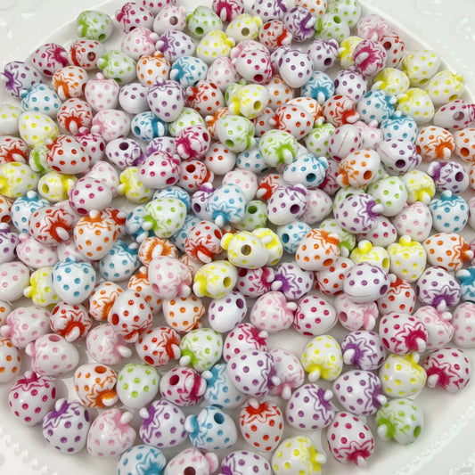 0 今日新作 水洗い加工  苺 アクリル混ぜ(0512)