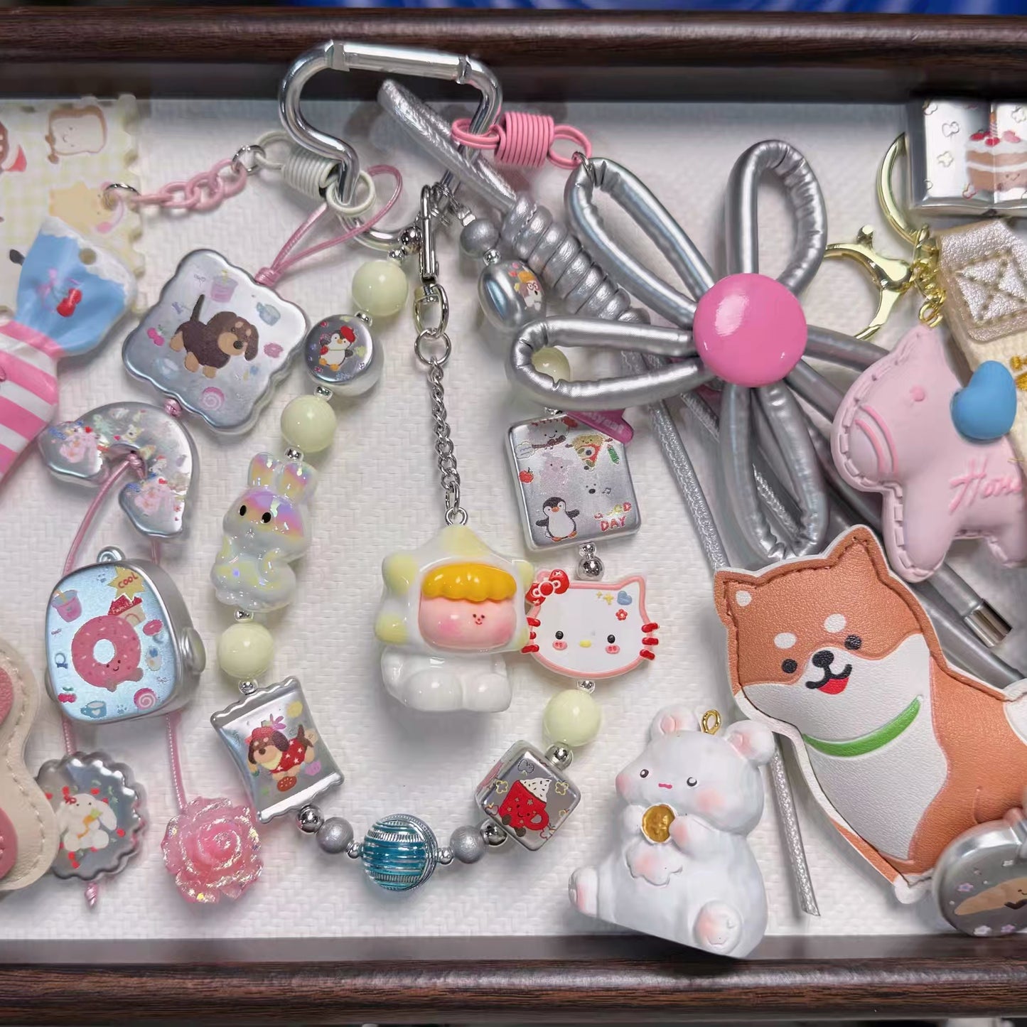 0 0今日新作 ピンクシルバー 大サービス アクリル混ぜ(1207)