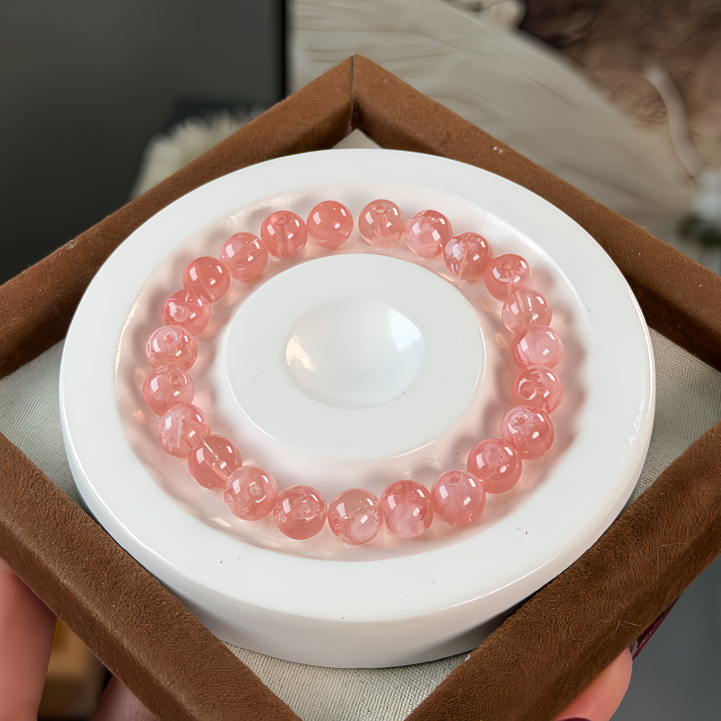 0 0今日新作 曇りラウンドガラスビーズ (0114)