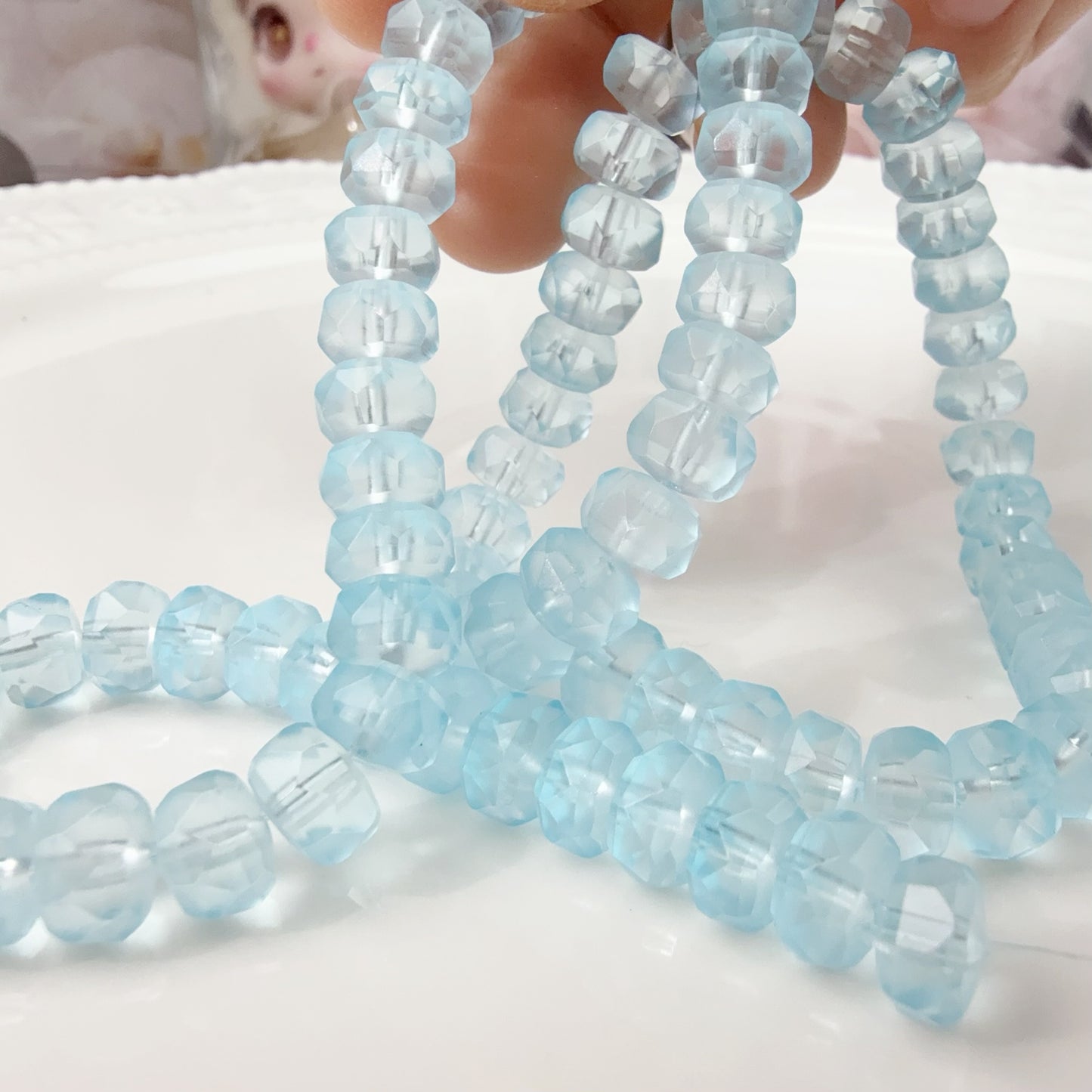 0 0今日新作 シーガラス風ー車輪8ミリ(0110)