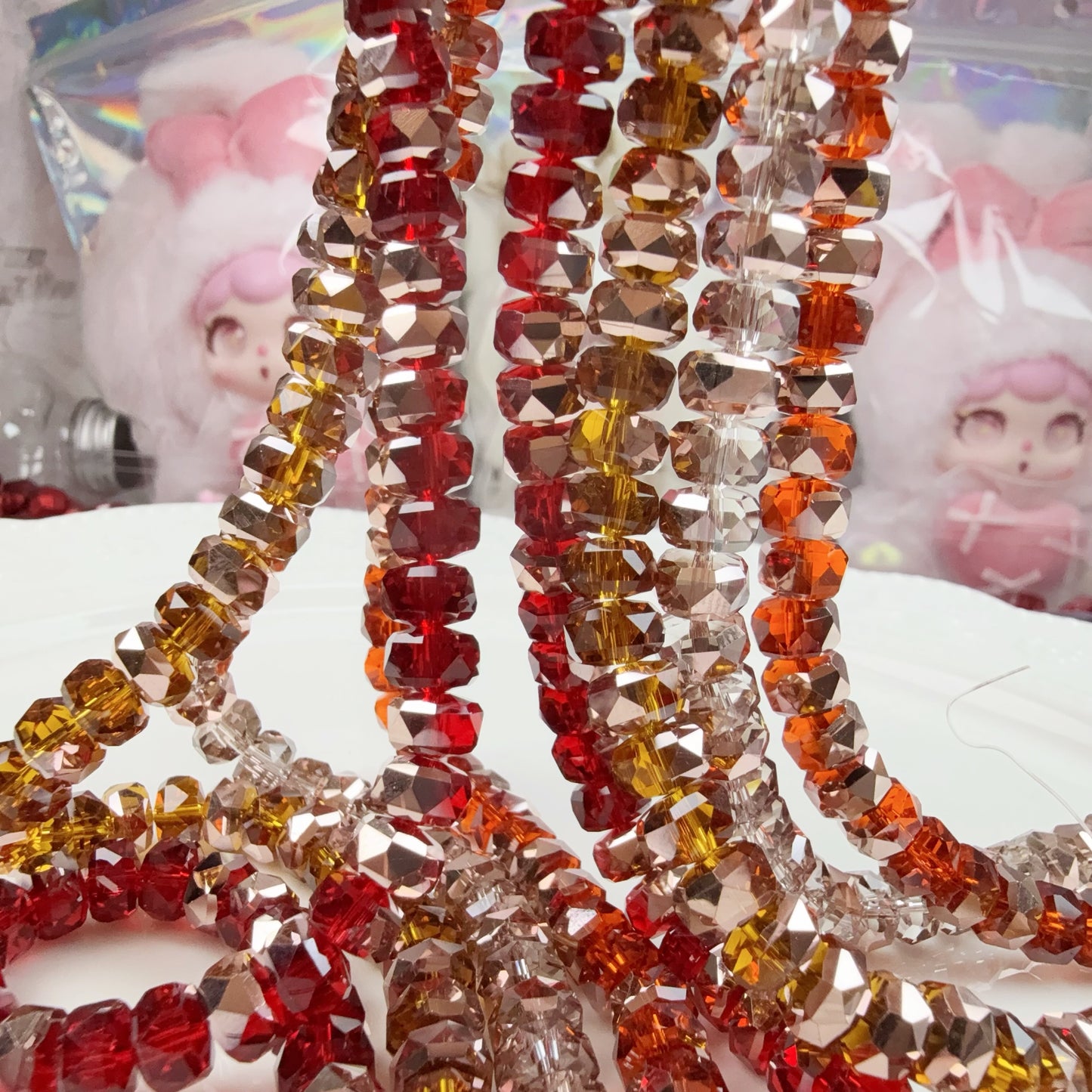 0 0今日新作 ローズシャンパンメッキー車輪8ミリ(1218)